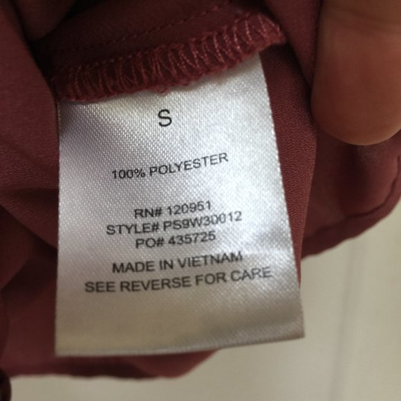 Pink Rose button down short sleeved tie waist blouse - Picture 3 of 4